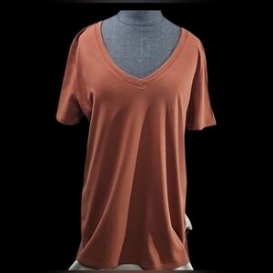 A.N.A. Women's V-Neck Short Sleeve T-Shirt Size Large